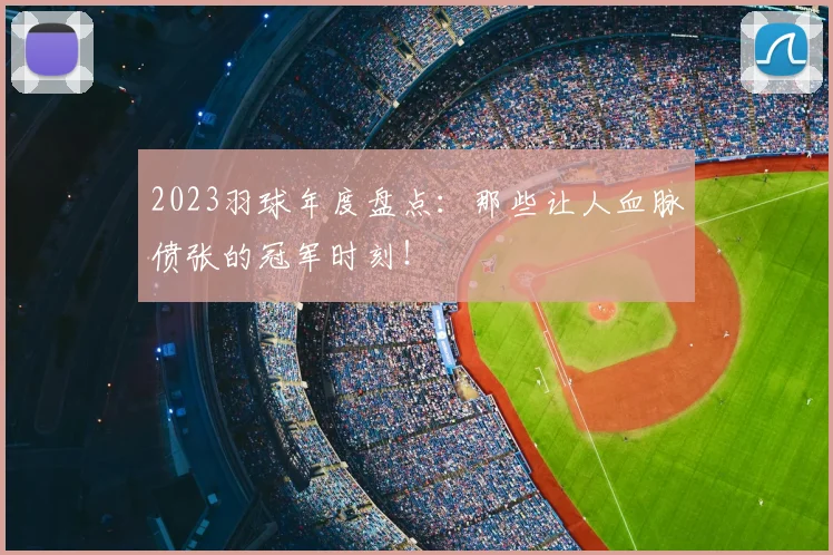 2023羽球年度盘点:那些让人血脉偾张的冠军时刻!